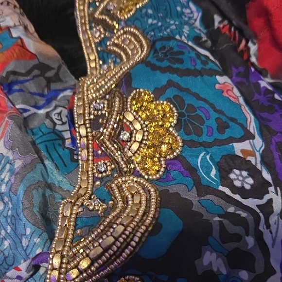 Jasmine Gold Embroidered Cover Up - Picture 5 of 5